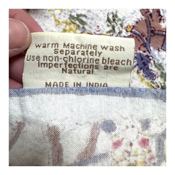 Couleur Nature Handmade 100% Cotton Napkins Set Of 6 19" Christmas Snow Sleigh - Picture 4 of 4